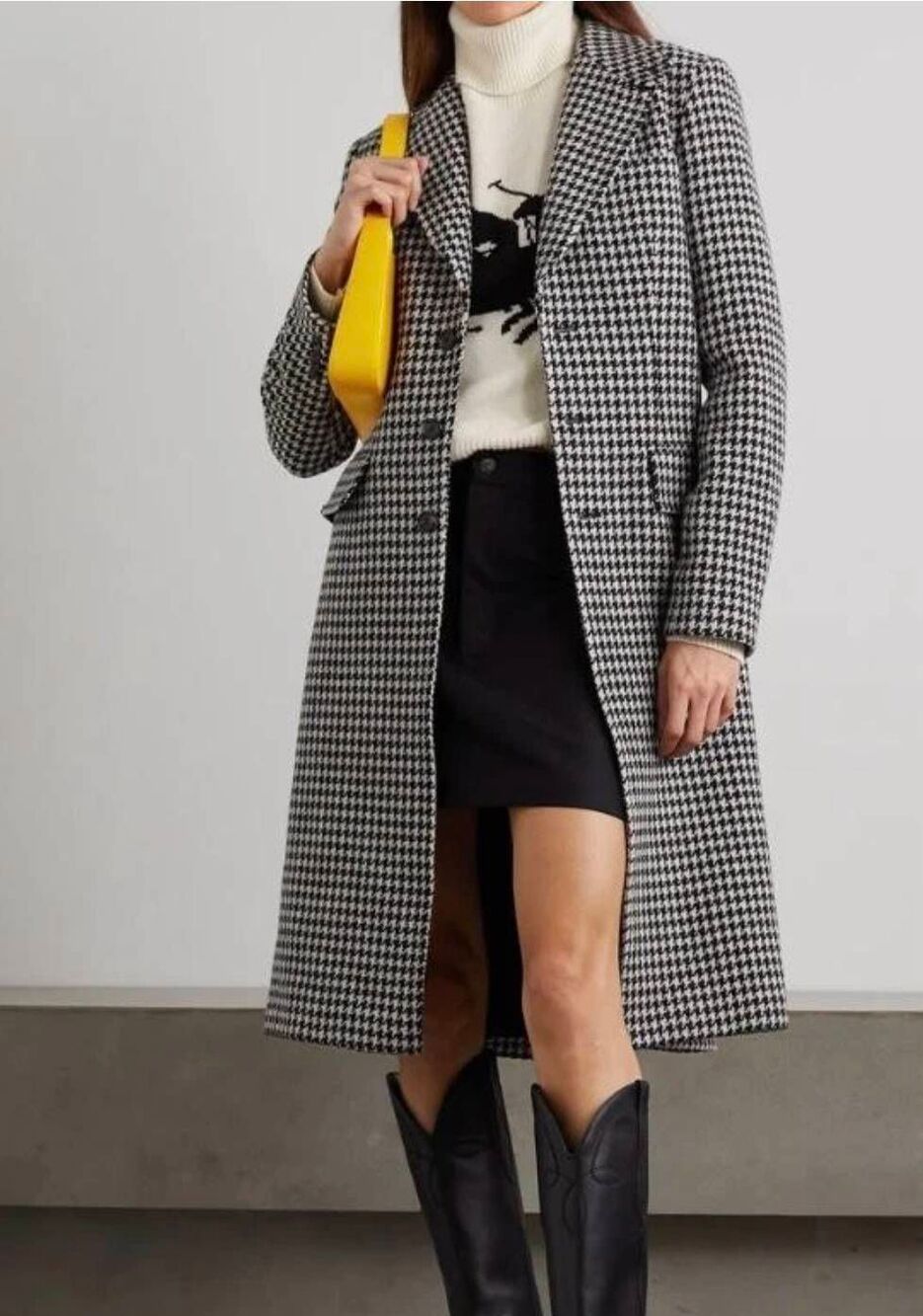 Polo Ralph Lauren Preston Houndstooth Wool-blend Coat Size 10